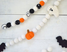 Felt Ball Garland - Halloween Bats, Ghosts and Pumpkins