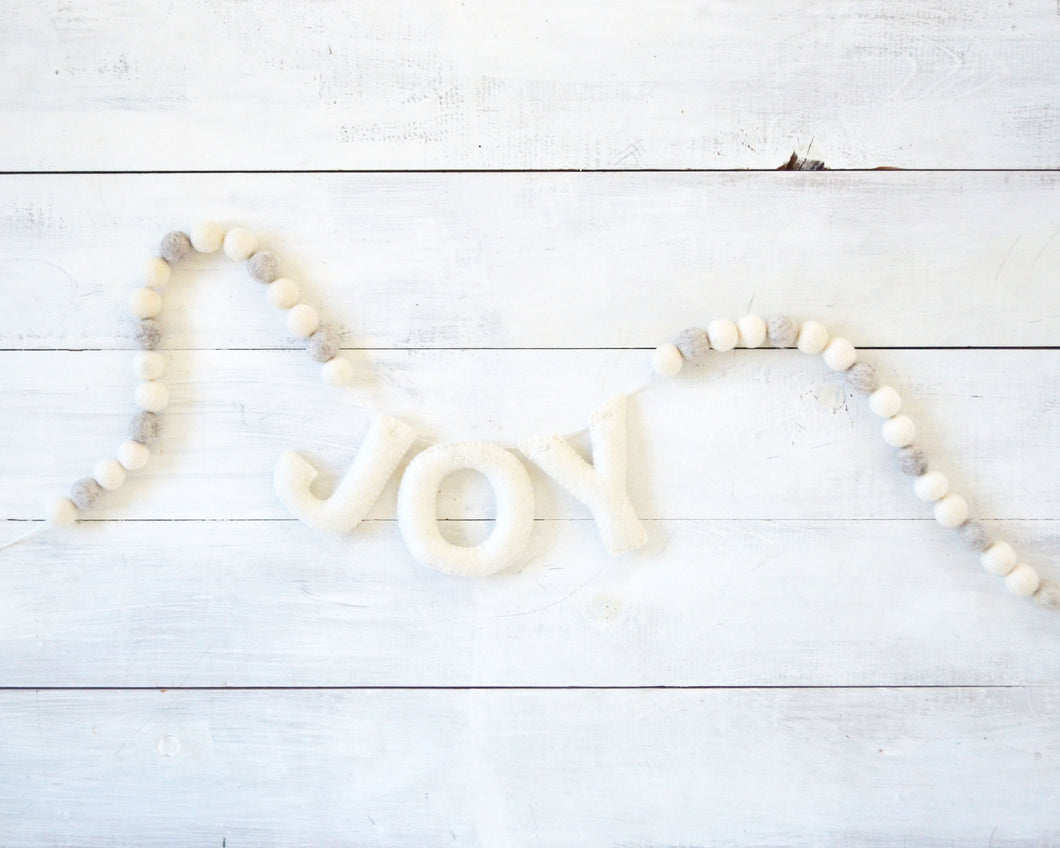 JOY Felt Holiday Garland