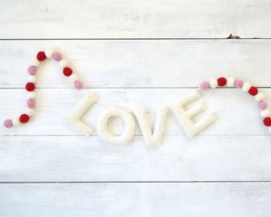 LOVE Felt Holiday Garland