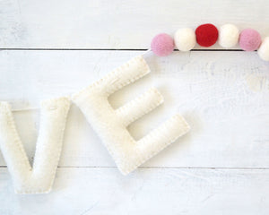 LOVE Felt Holiday Garland