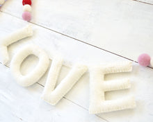 LOVE Felt Holiday Garland