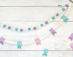 Felt Ball Garland - Mermaid