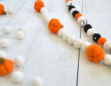 Felt Ball Garland - Halloween Pumpkins