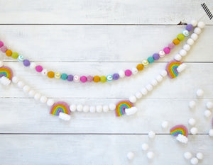 Felt Ball Garland - Rainbow