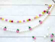Felt Ball Garland - Strawberry Lemonade