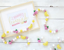Felt Ball Garland - Strawberry Lemonade