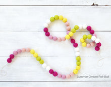 Felt Ball Garland - Strawberry Lemonade