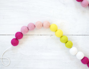 Felt Ball Garland - Summer Ombré