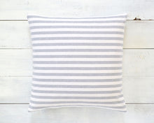 Gray and White Striped Pillow Cover