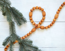 Wood Bead Garland - Warm Brown