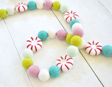 Felt Ball Garland - Whimsical Peppermints
