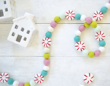 Felt Ball Garland - Whimsical Peppermints