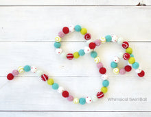 Felt Ball Garland - Peppermints