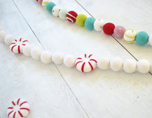 Felt Ball Garland - Peppermints