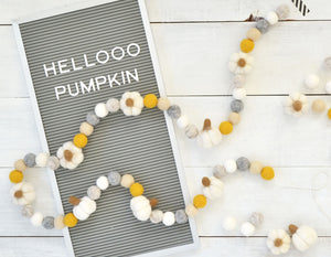 Felt Ball Garland - Fall Pumpkins
