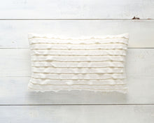 Ruffle Pillow Cover - White